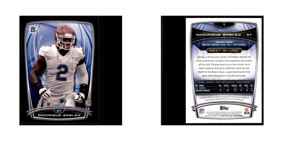 2014 Bowman Dominique Easley RC Football Cards #5