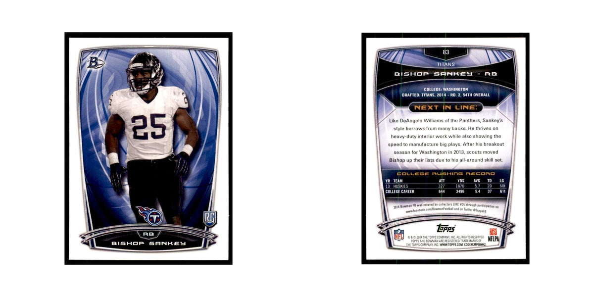 2014 Bowman Bishop Sankey RC Football Cards #83