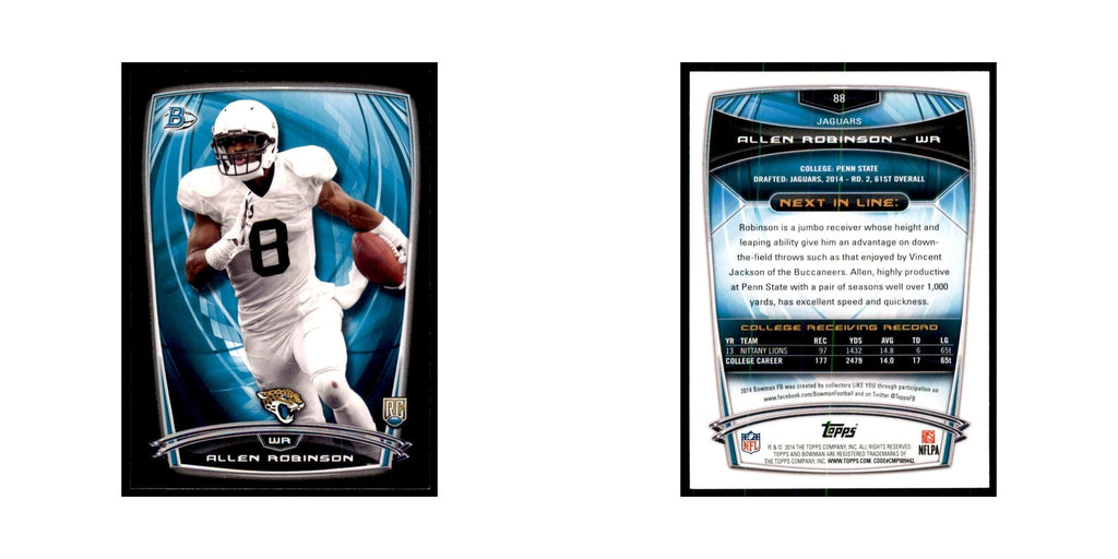 2014 Bowman Allen Robinson RC Football Cards #88