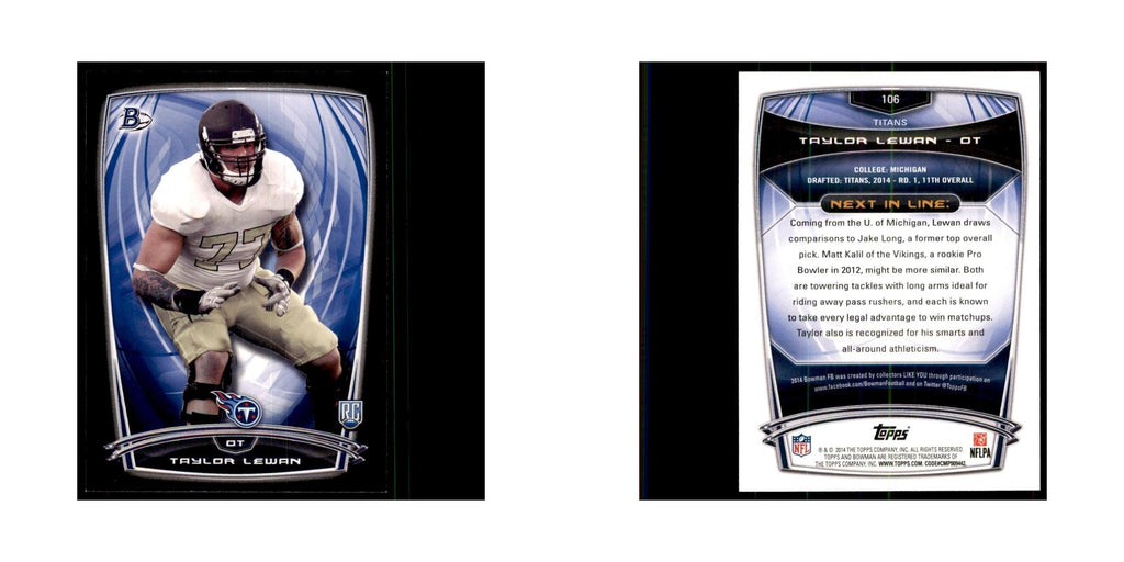2014 Bowman Taylor Lewan RC Football Cards #106
