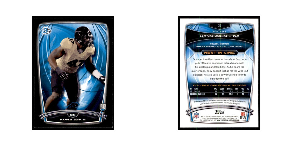 2014 Bowman Kony Ealy RC Football Cards #36