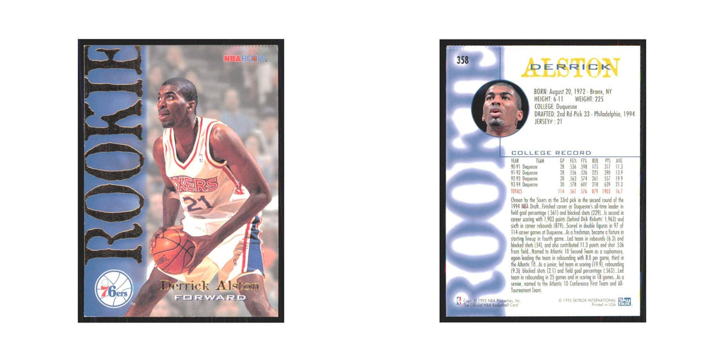 1994 NBA Hoops Derrick Alston RC 76ers #358