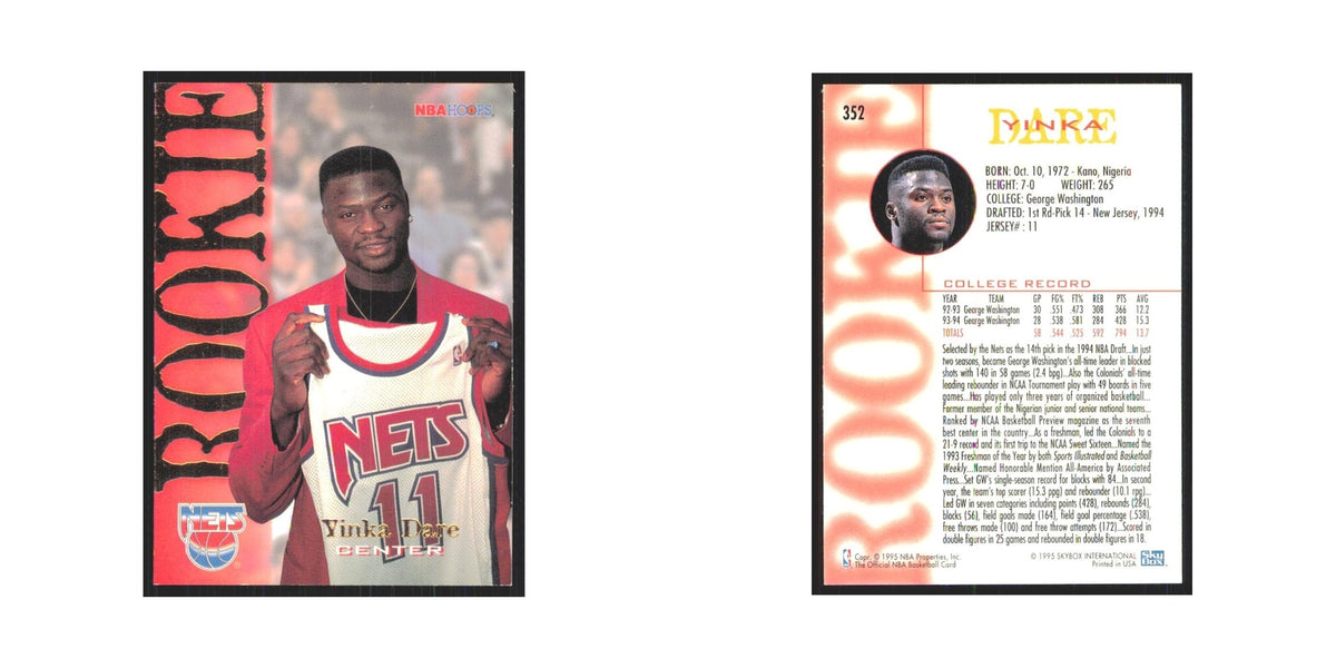 1994 NBA Hoops Yinka Dare RC Nets #352