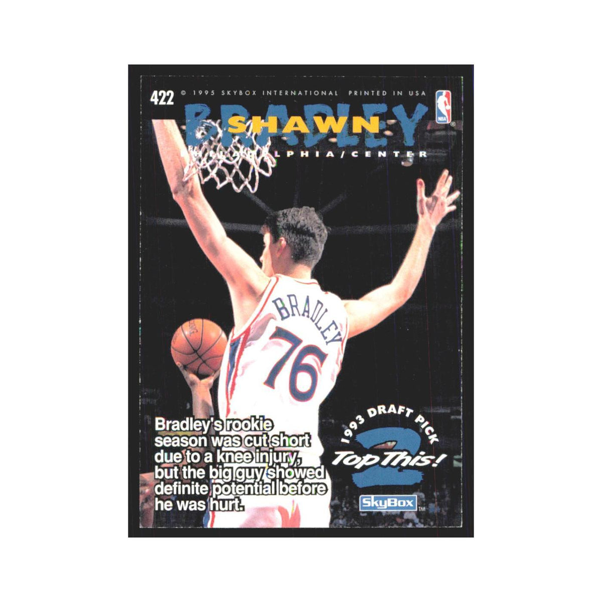 1994 NBA Hoops Shawn Bradley Mavericks #422