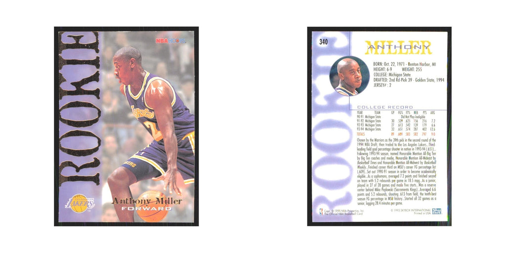 1994 NBA Hoops Anthony Miller RC Lakers #340