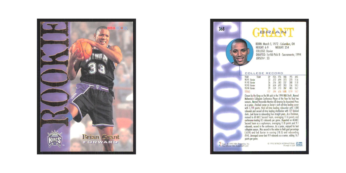 1994 NBA Hoops Brian Grant RC Kings #368