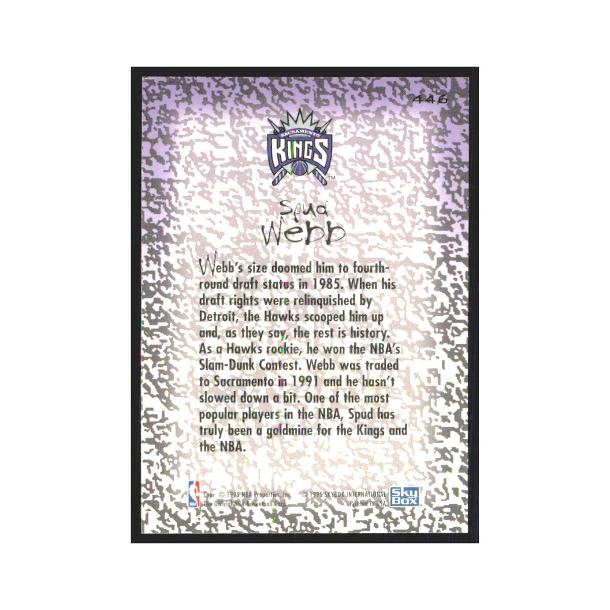 1994 NBA Hoops Spud Webb Kings #446