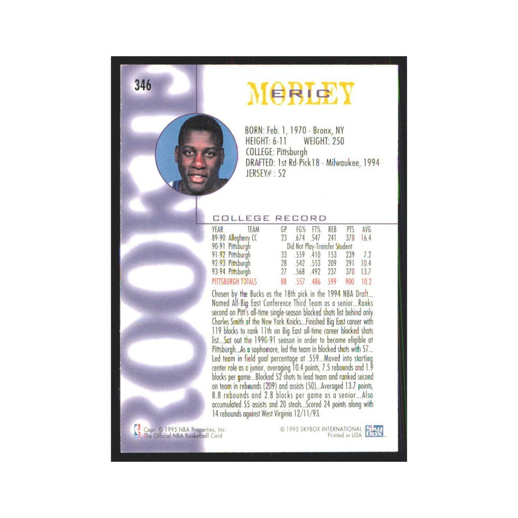 1994 NBA Hoops Eric Mobley RC Bucks #346