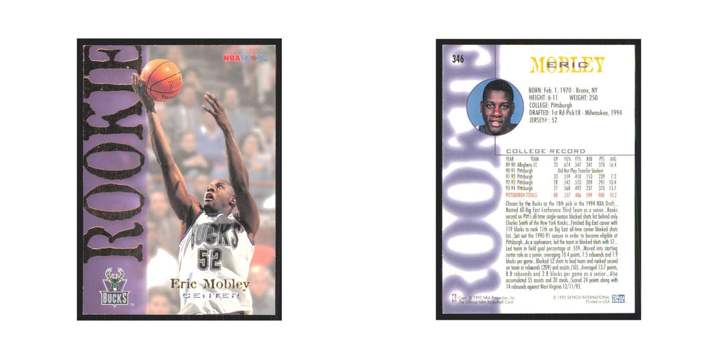 1994 NBA Hoops Eric Mobley RC Bucks #346