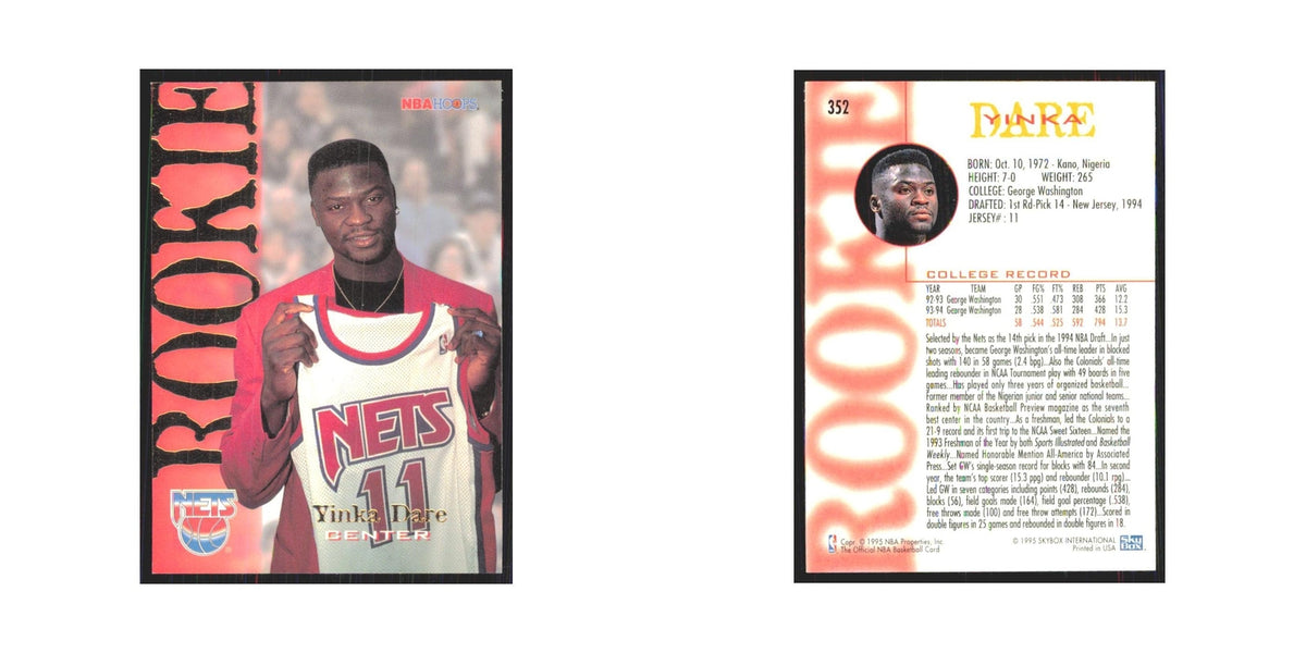 1994 NBA Hoops Yinka Dare RC Nets #352