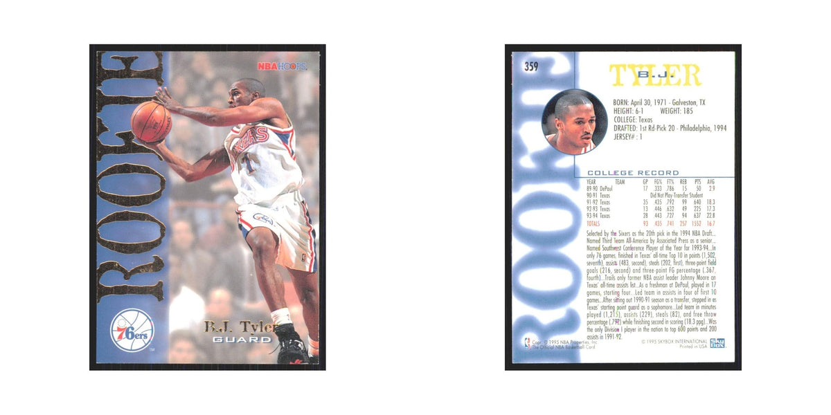 1994 NBA Hoops B.J. Tyler RC 76ers #359