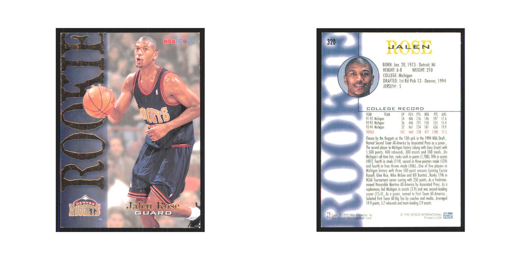 1994 NBA Hoops Jalen Rose RC Nuggets #320