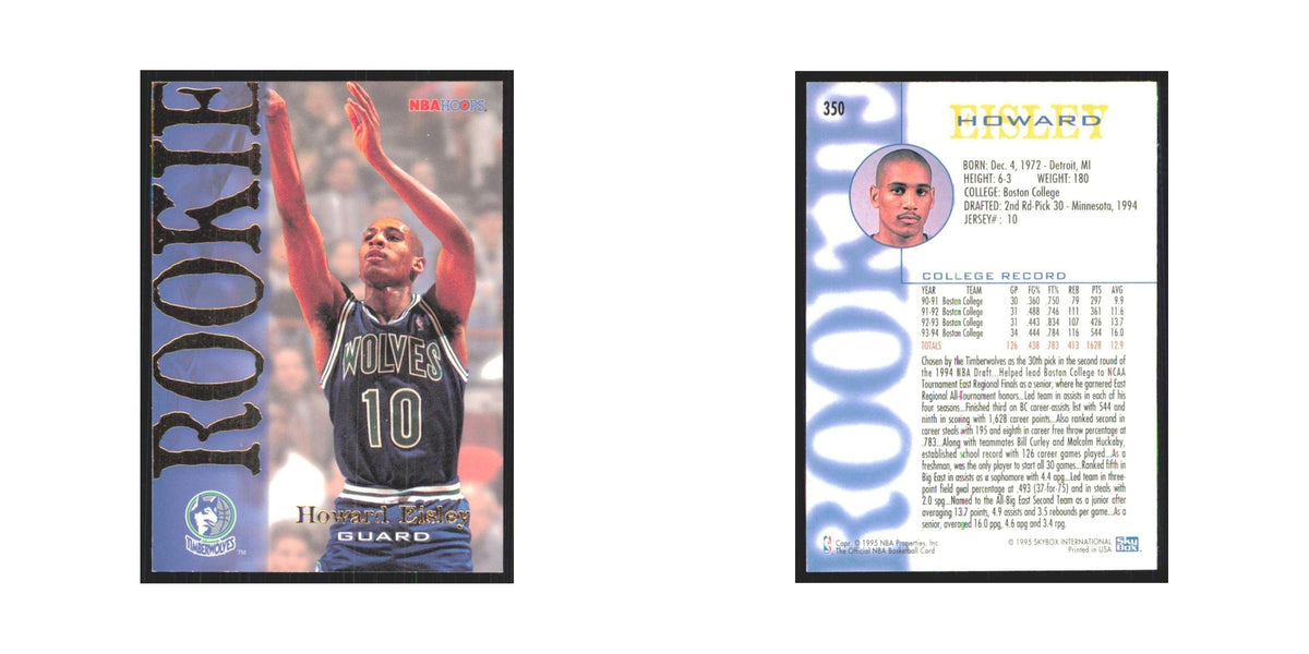 1994 NBA Hoops Howard Eisley RC Timberwolves #350