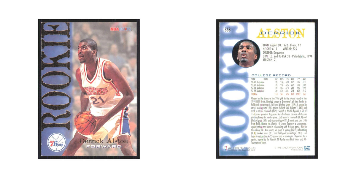 1994 NBA Hoops Derrick Alston RC 76ers #358