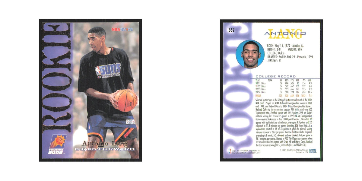 1994 NBA Hoops Antonio Lang RC Suns #362