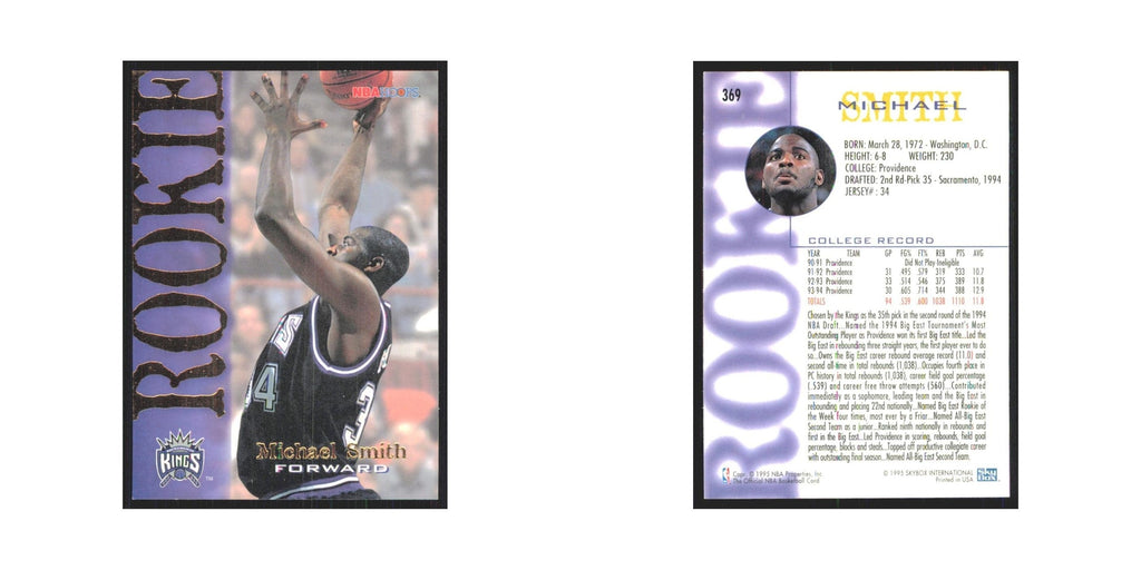 1994 NBA Hoops Michael Smith RC Kings #369