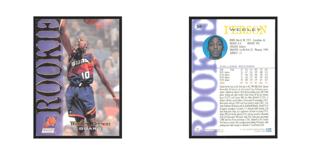 1994 NBA Hoops Wesley Person RC Suns #364