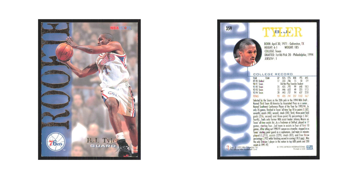 1994 NBA Hoops B.J. Tyler RC 76ers #359