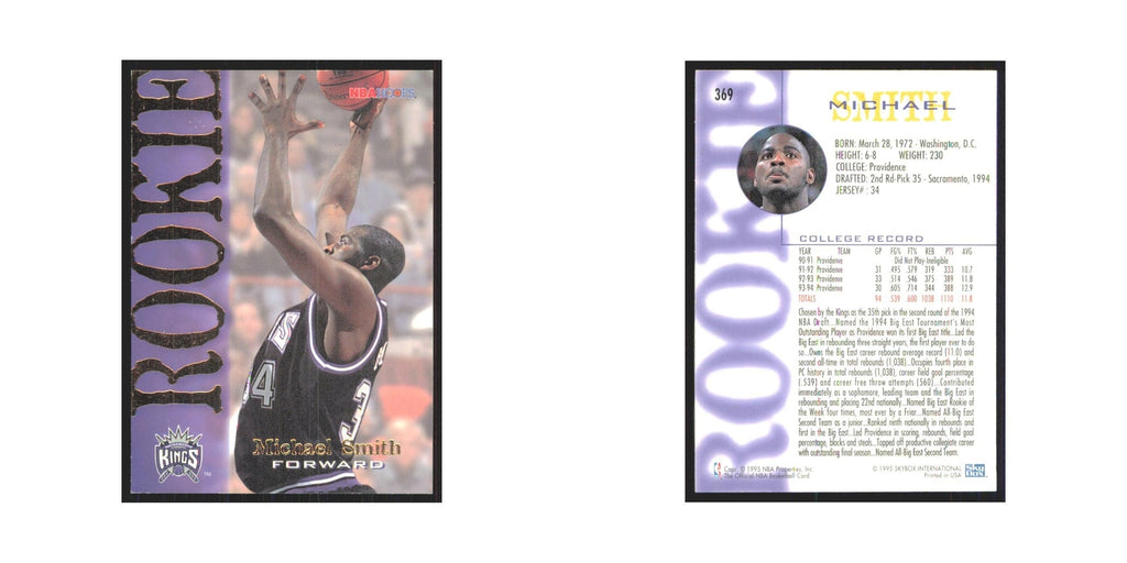 1994 NBA Hoops Michael Smith RC Kings #369