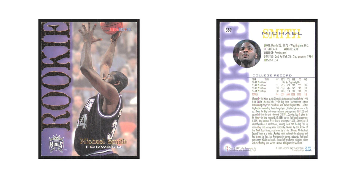 1994 NBA Hoops Michael Smith RC Kings #369