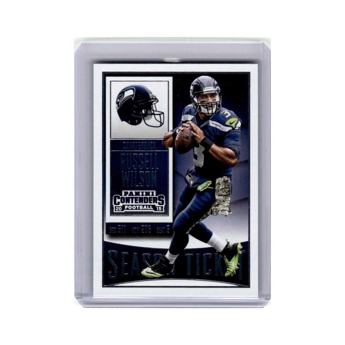 Russell Wilson 2015 Panini Contenders #19 Seattle Seahawks Football Card NM