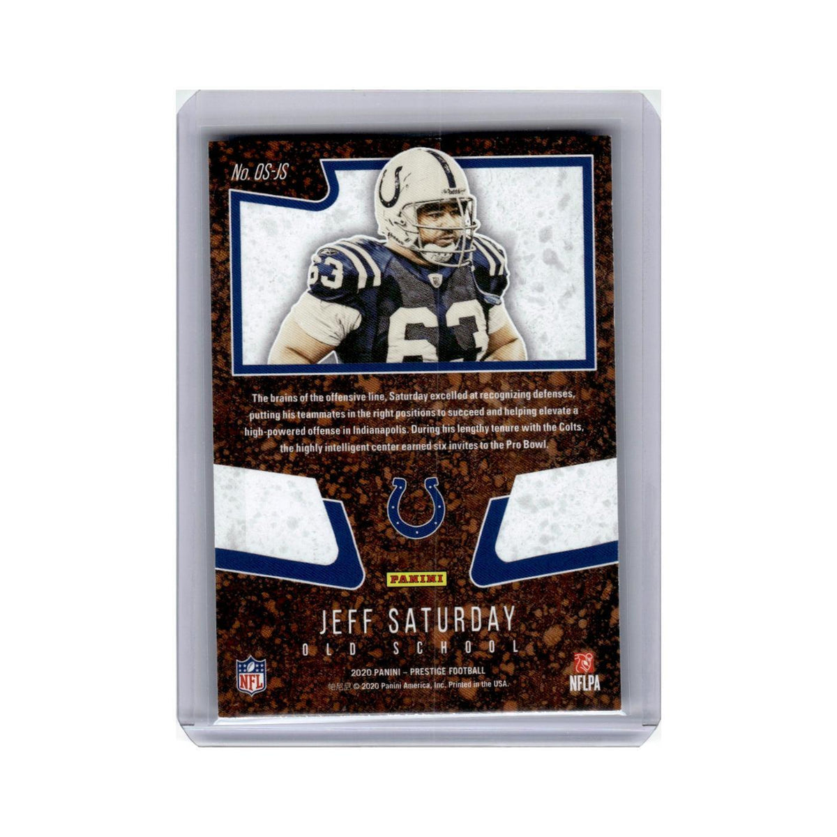 Jeff Saturday 2020 Panini Prestige #OS-JS Indianapolis Colts Football Card NM