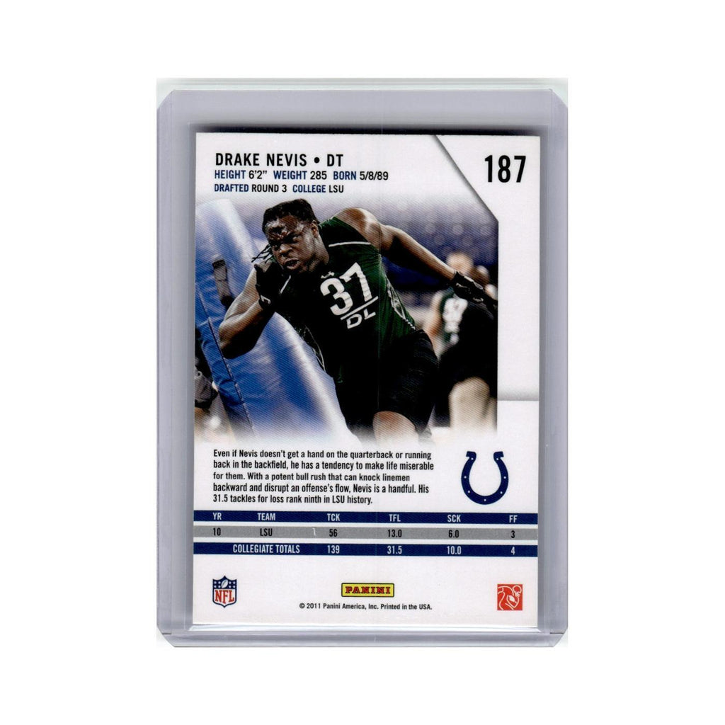 Drake Nevis Rookie 2011 Panini Rookies & Stars #187 Indianapolis Colts NM