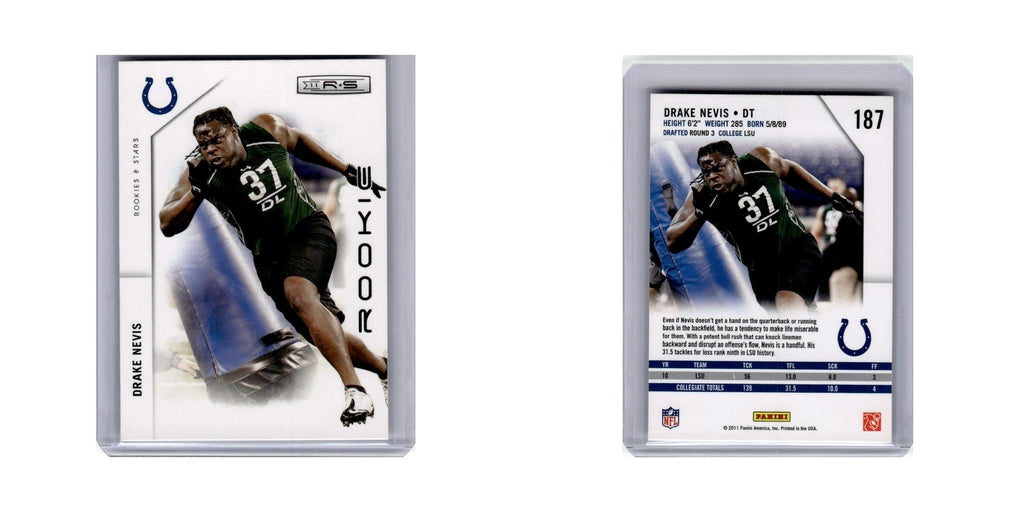 Drake Nevis Rookie 2011 Panini Rookies & Stars #187 Indianapolis Colts NM