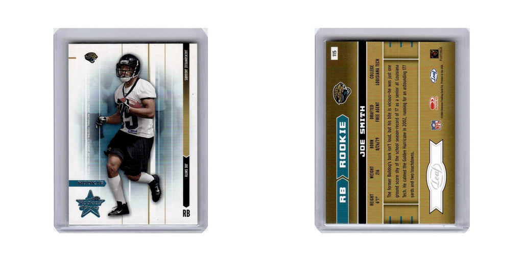 Joe Smith Rookie 2003 Leaf Rookies & Stars #115 Jacksonville Jaguars NM