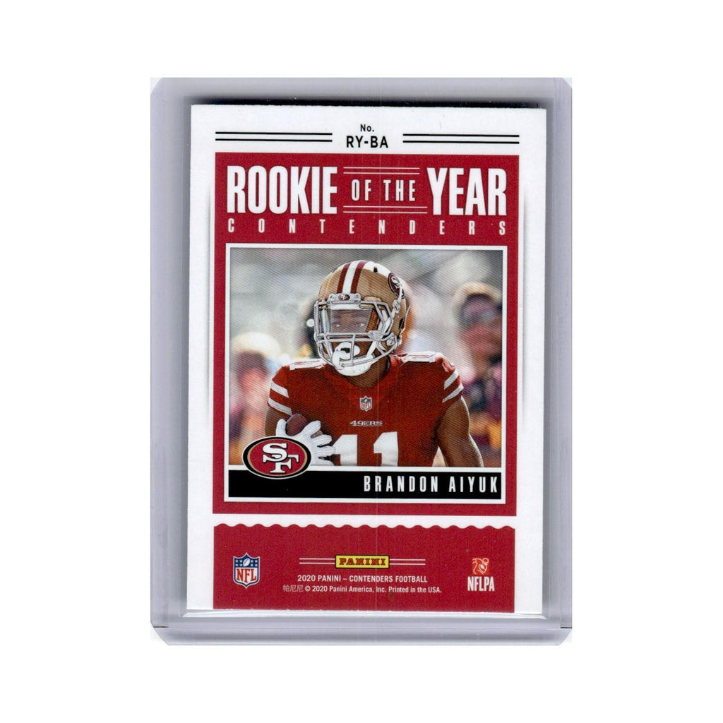 Brandon Aiyuk 2020 Panini Contenders Rookie of the Year #RY-BA 49ers NM