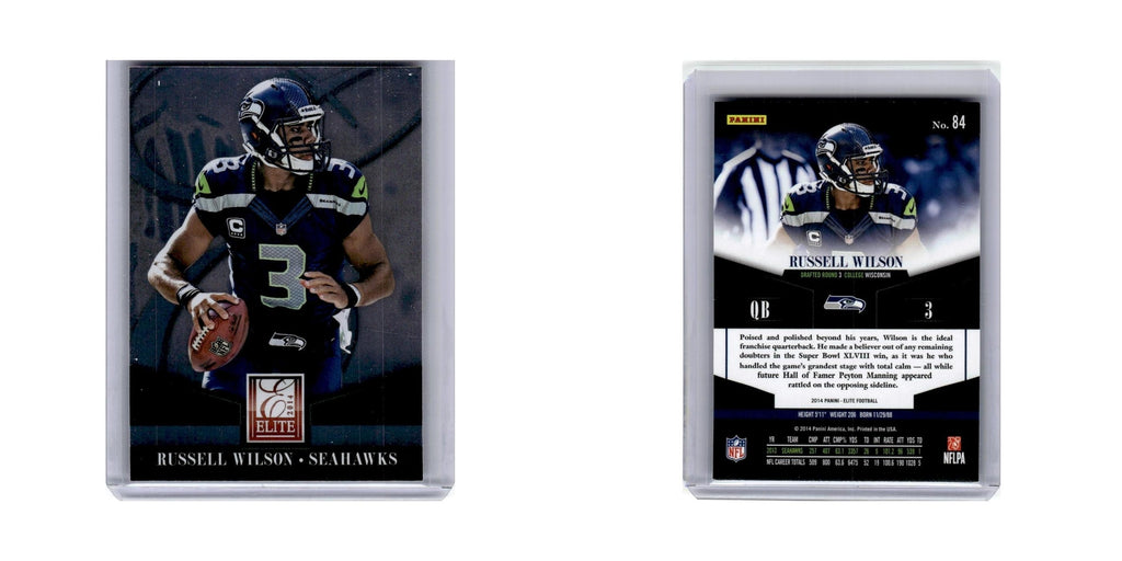 Russell Wilson 2014 Panini Elite #84 Seattle Seahawks Football Card NM