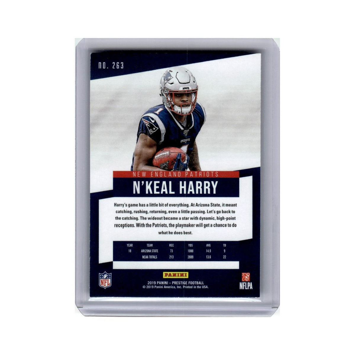 N'Keal Harry Rookie 2019 Panini Prestige #263 New England Patriots NM
