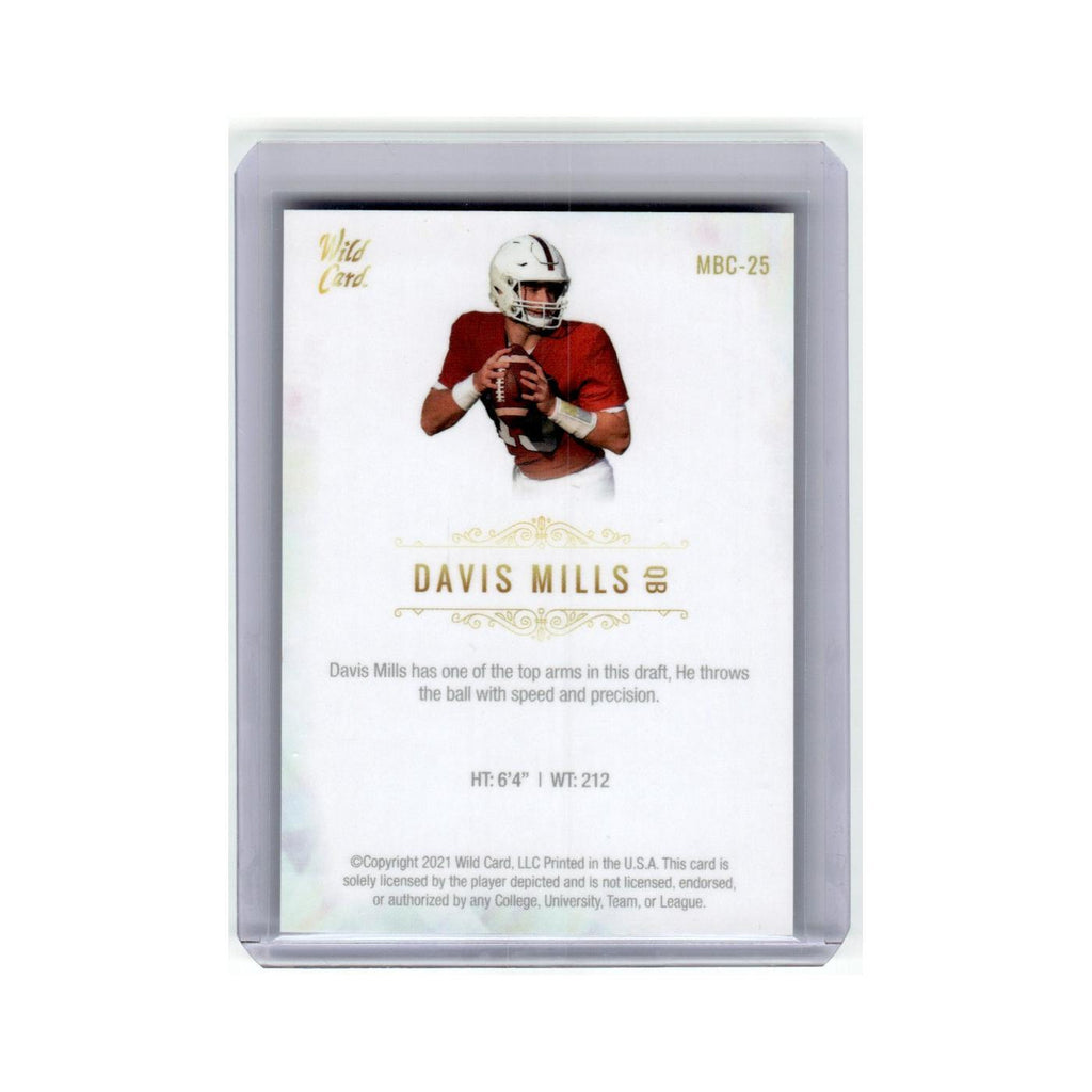 Davis Mills 2021 Wild Card Matte Premier #MBC-25 Stanford Cardinal NM