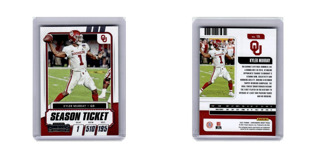 Kyler Murray 2021 Panini Contenders Draft Picks #15 Oklahoma Sooners NM