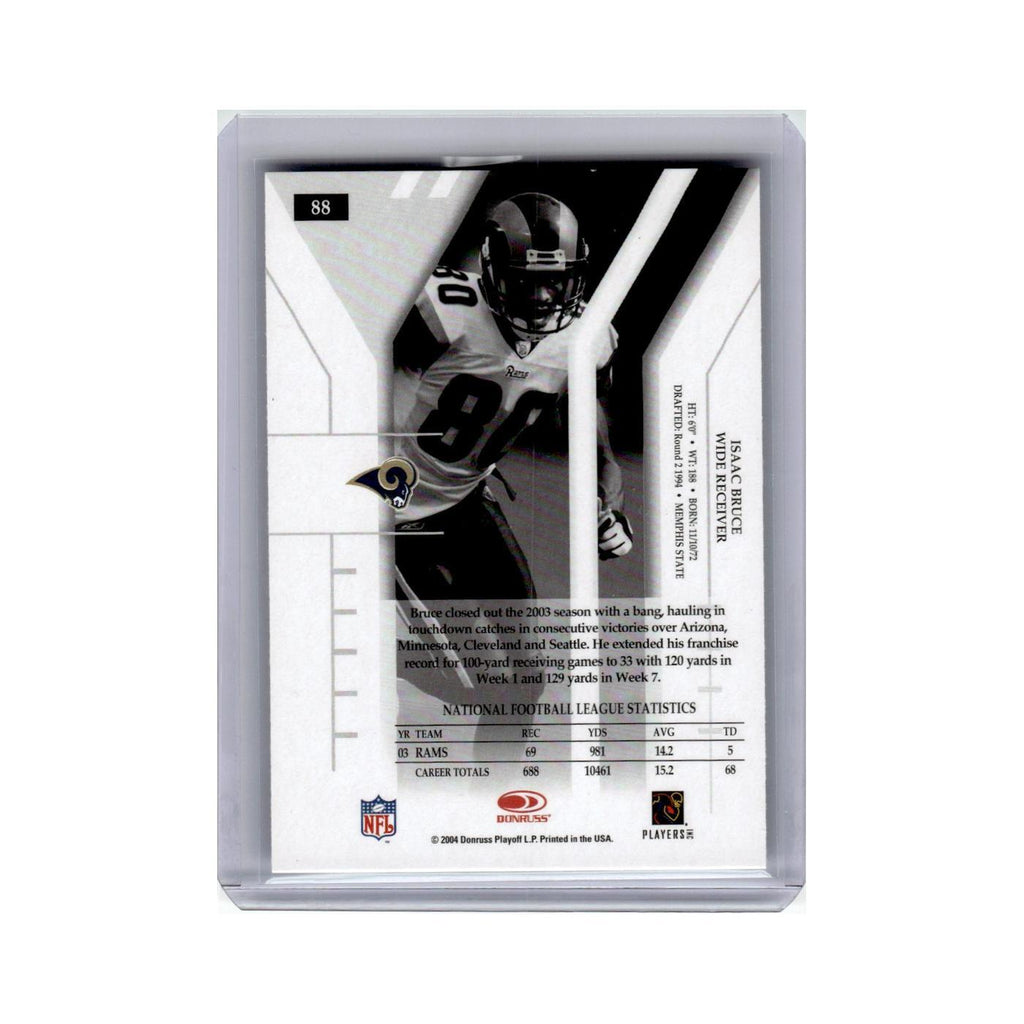 Isaac Bruce 2004 Donruss Elite #88 St. Louis Rams Football Card NM