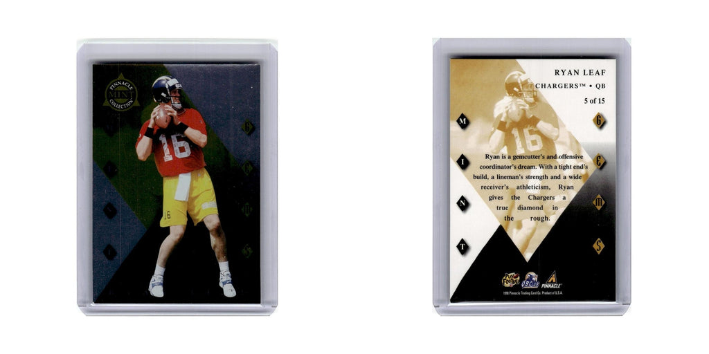Ryan Leaf 1998 Pinnacle Mint #5 San Diego Chargers Football Card NM