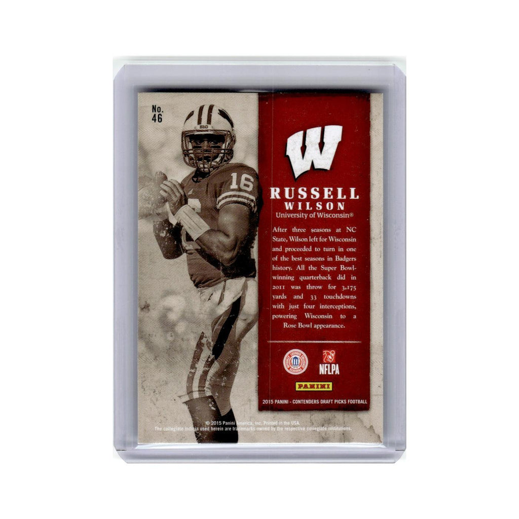 Russell Wilson 2015 Panini Contenders Draft Picks #46 Wisconsin Badgers NM