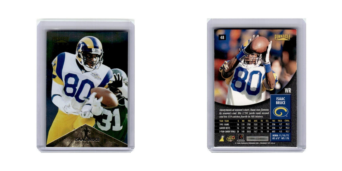 Isaac Bruce 1996 Pinnacle #48 St. Louis Rams Football Card NM