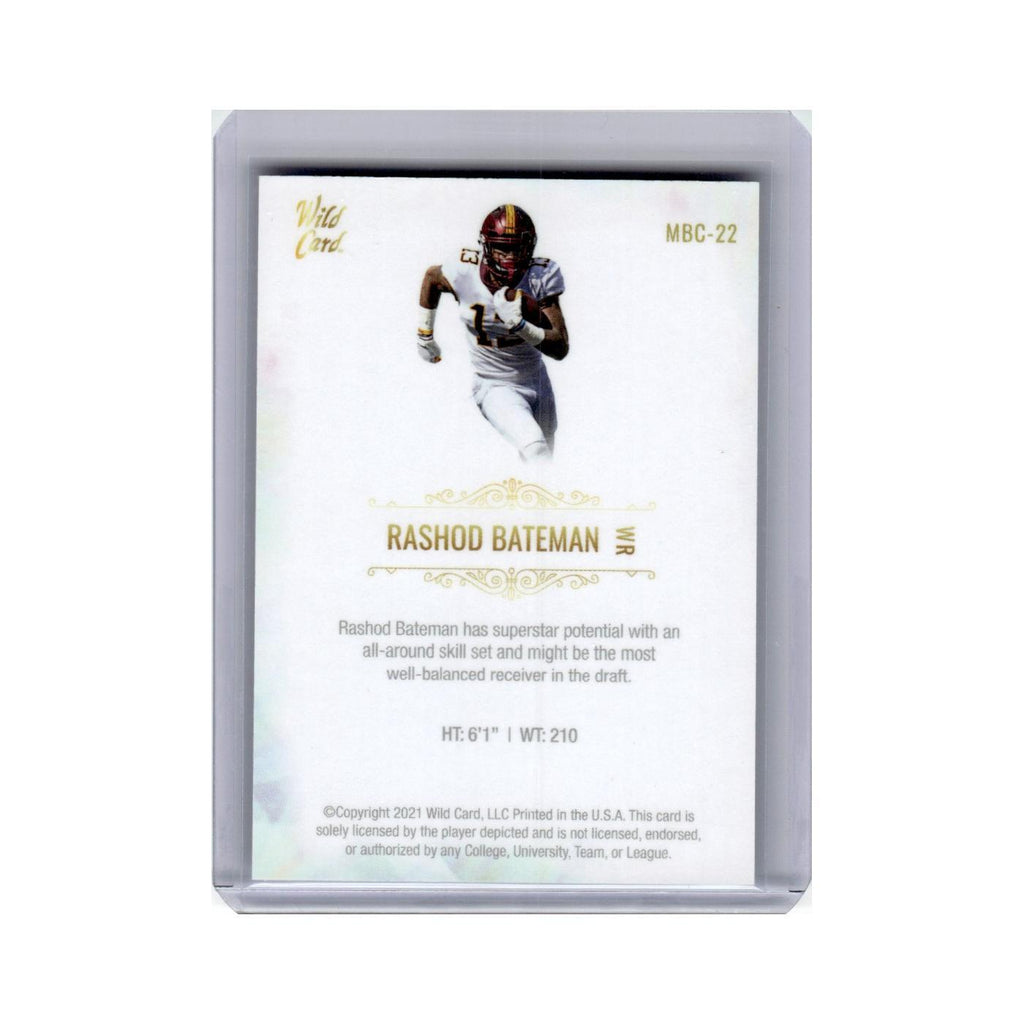 Rashod Bateman 2021 Wild Card Matte Premier #MBC-22 Minnesota Golden Gophers NM