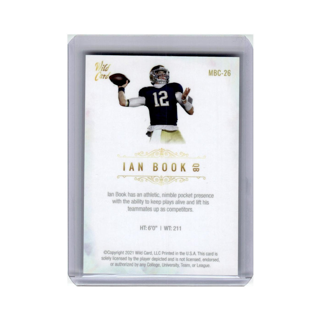Ian Book 2021 Wild Card Matte Premier #MBC-26 Notre Dame Fighting Irish NM