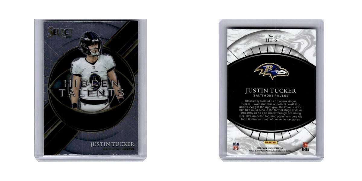 Justin Tucker 2021 Panini Select Hidden Talents #HT-6 Baltimore Ravens NM