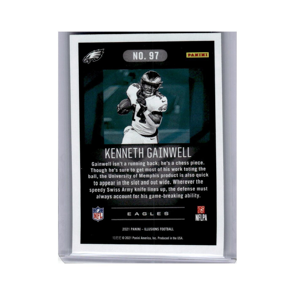 Kenneth Gainwell 2021 Panini Illusions #97 Philadelphia Eagles Football Card NM