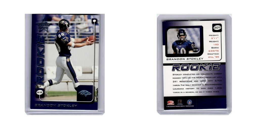 Brandon Stokley Rookie 1999 Leaf Rookies & Stars #207 Baltimore Ravens NM