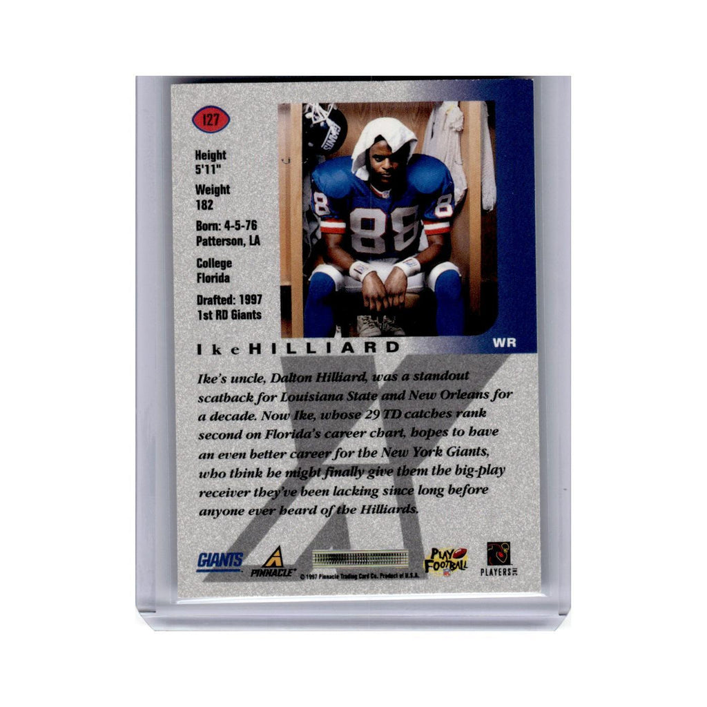Ike Hilliard Rookie 1997 Pinnacle Xpress #127 New York Giants Football Card NM