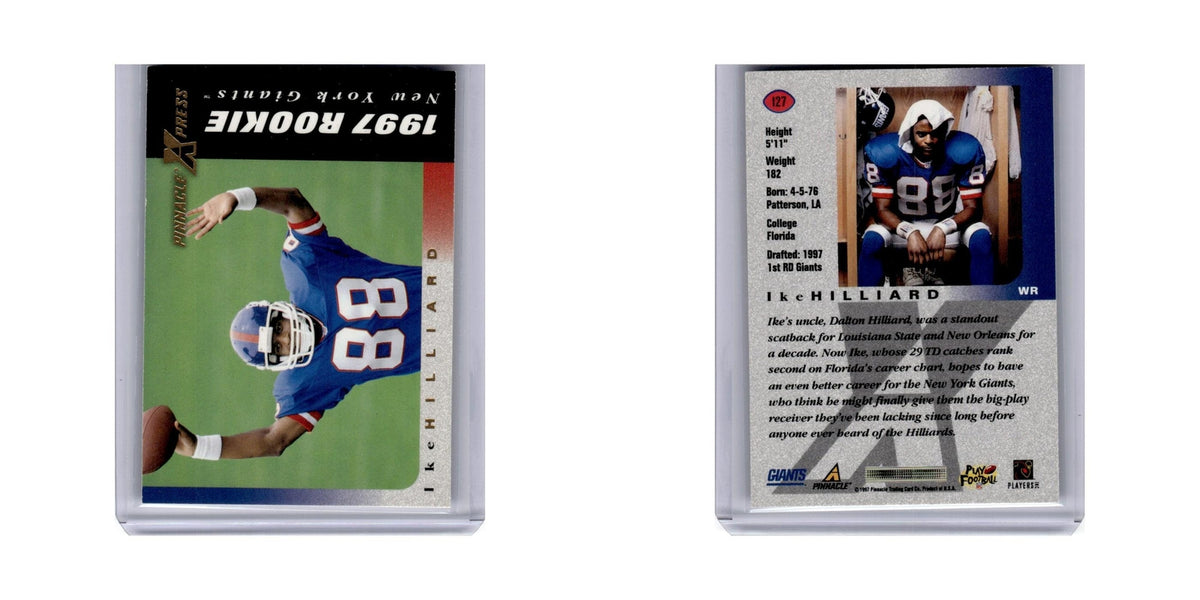 Ike Hilliard Rookie 1997 Pinnacle Xpress #127 New York Giants Football Card NM