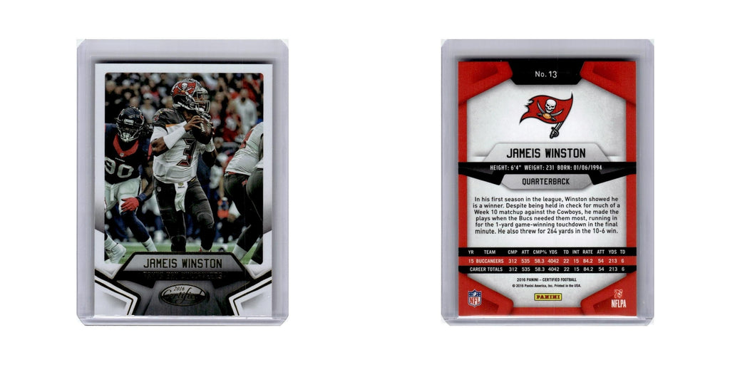 Jameis Winston 2016 Panini Certified #13 Tampa Bay Buccaneers Football Card NM