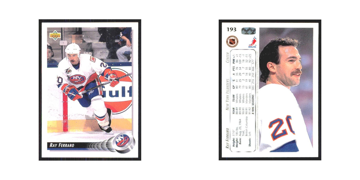 Ray Ferraro 1992 Upper Deck #193 New York Islanders Hockey Card NM