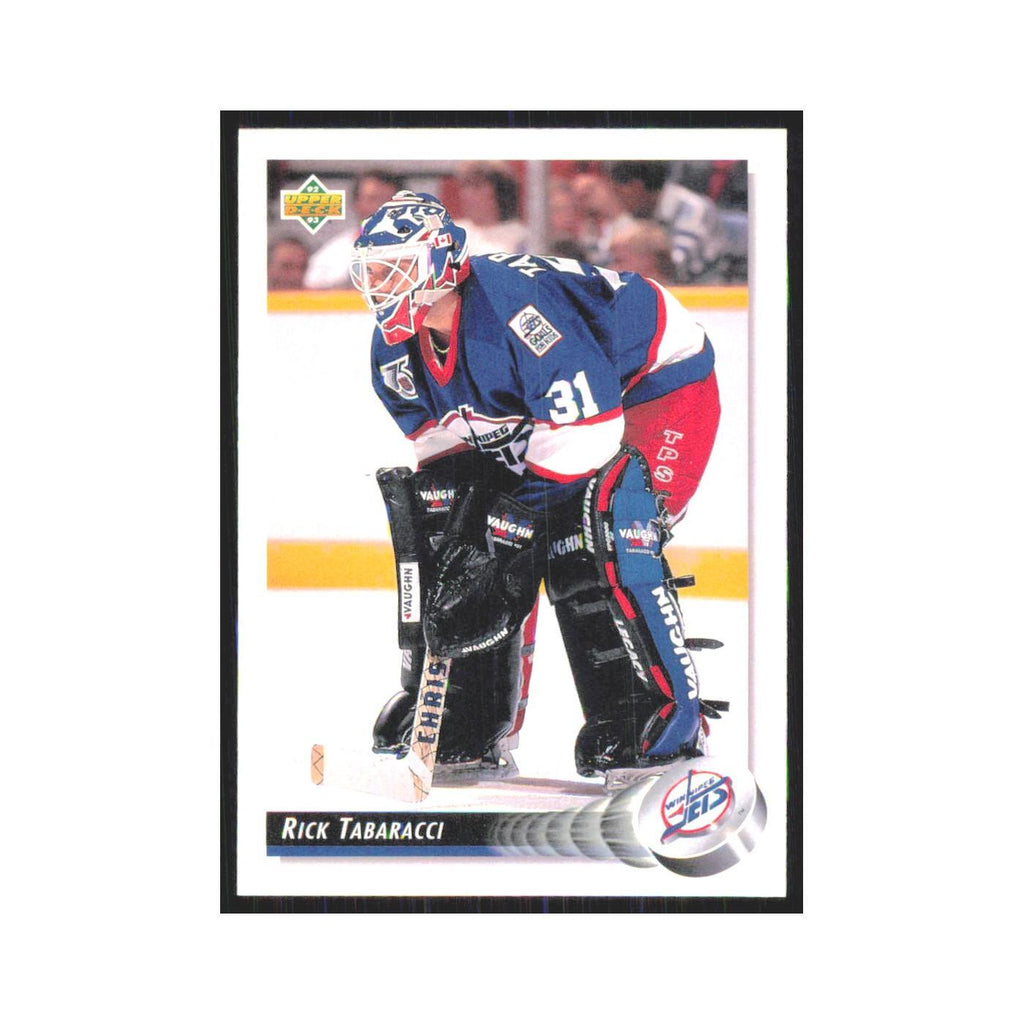Rick Tabaracci 1992 Upper Deck #58 Winnipeg Jets Hockey Card NM