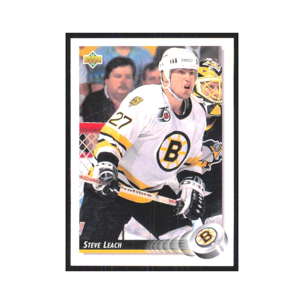 Steve Leach 1992 Upper Deck #61 Boston Bruins Hockey Card NM