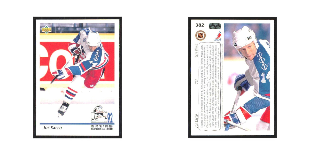 Joe Sacco 1992 Upper Deck #382 USA Hockey Card NM